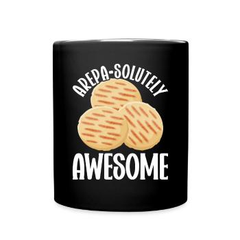 Arepa Kolumbianisches Essen - Tasse einfarbig - Schwarz - Vorne