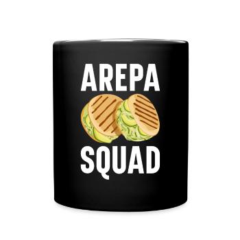 Arepa Kolumbianisches Essen - Tasse einfarbig - Schwarz - Vorne