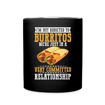 Cadeau Burrito - Mug uni - noir - Devant