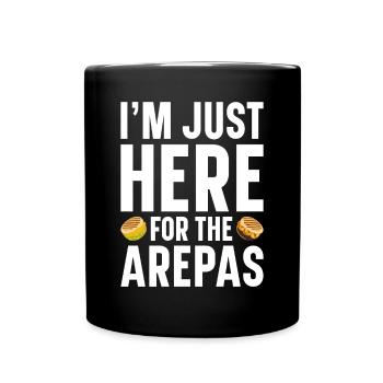 Arepa Kolumbianisches Essen - Tasse einfarbig - Schwarz - Vorne