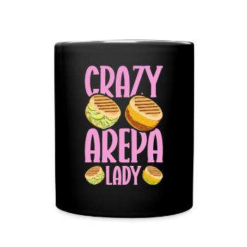 Arepa Kolumbianisches Essen - Tasse einfarbig - Schwarz - Vorne