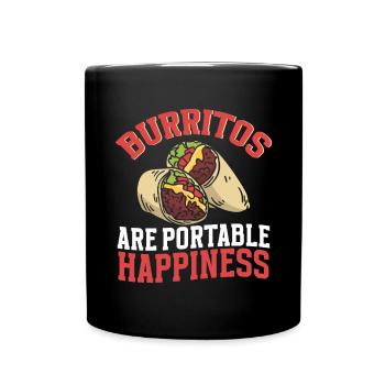 Burrito Gift - Tasse einfarbig - Schwarz - Vorne