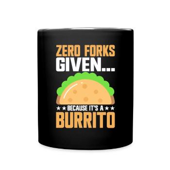 Cadeau Burrito - Mug uni - noir - Devant