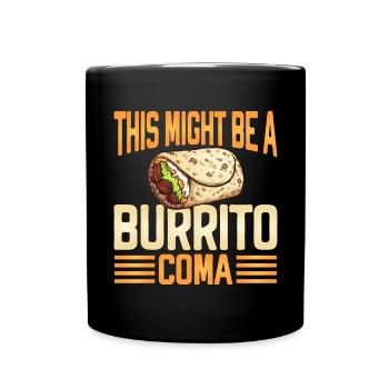 Burrito Gift - Tasse einfarbig - Schwarz - Vorne