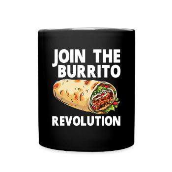 Burrito Gift - Tasse einfarbig - Schwarz - Vorne