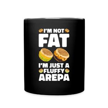 Arepa Kolumbianisches Essen - Tasse einfarbig - Schwarz - Vorne