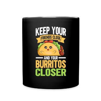 Cadeau Burrito - Mug uni - noir - Devant