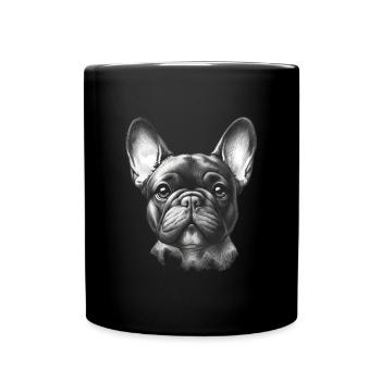Adorable Frenchie Face - Full Colour Mug - black - Front