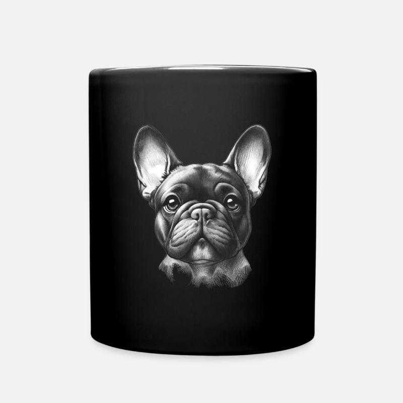 Entzückendes Frenchie-Gesicht - Tasse einfarbig - Schwarz