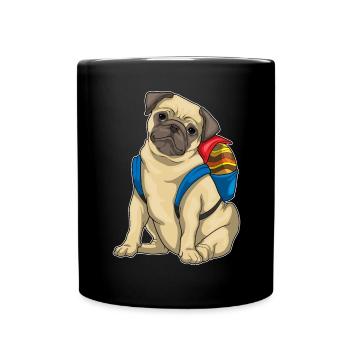 Pug Easter Student - Full Colour Mug - black - Front