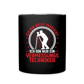 Géomètre, pas arpenteur fou - Mug uni - noir - Devant