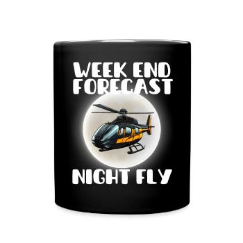 Vorhersage für das Wochenende Night Fly - Tasse einfarbig - Schwarz - Vorne
