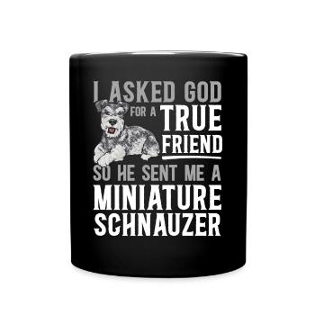 Schnauzer nain Chien Schnauzer - Mug uni - noir - Devant