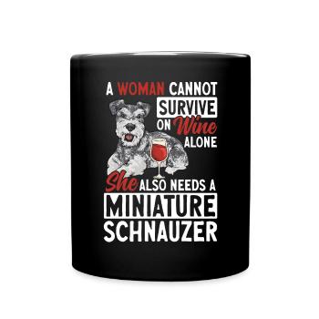 Schnauzer nain Chien Schnauzer - Mug uni - noir - Devant