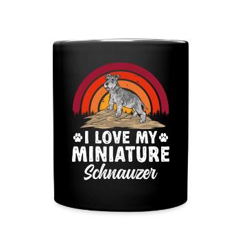 Schnauzer nain Chien Schnauzer - Mug uni - noir - Devant