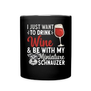 Schnauzer nain Chien Schnauzer - Mug uni - noir - Devant