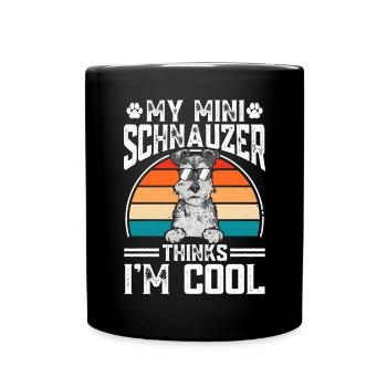 Schnauzer nain Chien Schnauzer - Mug uni - noir - Devant