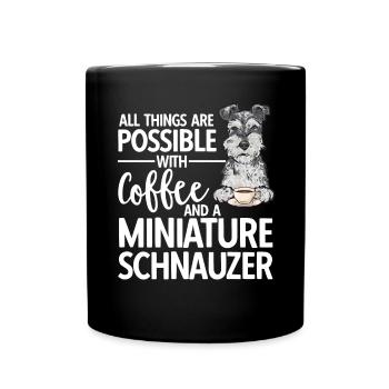 Schnauzer nain Chien Schnauzer - Mug uni - noir - Devant