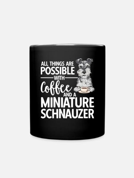 Miniature Schnauzer Dog Schnauzer - Full Colour Mug - black