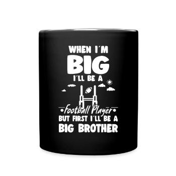 Quand je serai grand, je serai joueur de football Big Brother - Mug uni - noir - Devant