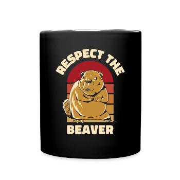 Respektieren Sie den Biber Eurasischer Castor canadensis - Tasse einfarbig - Schwarz - Vorne