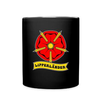 Lipperland Ostwestfalen Lippische Rose Lippe - Tasse einfarbig - Schwarz - Vorne