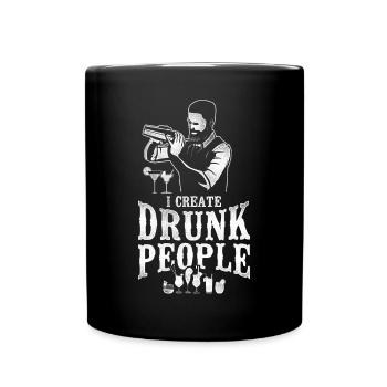 Barman Mixologue Je crée - Mug uni - noir - Devant