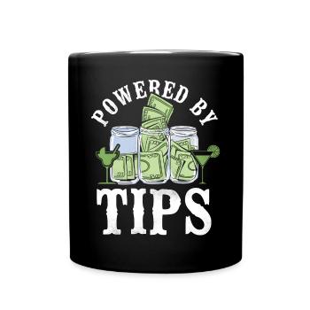 Bartender Mixologist Powered By - Full Colour Mug - black - Front