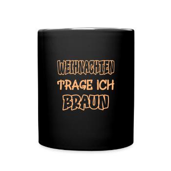 Noël Je Porte Marron Disant Couleur Marron - Mug uni - noir - Devant