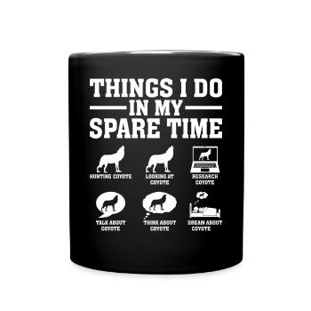 Coyote Hunter Yote - Full Colour Mug - black - Front