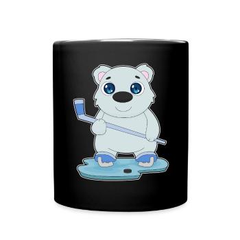 Polar Bear Bâtons de hockey sur glace - Mug uni - noir - Devant
