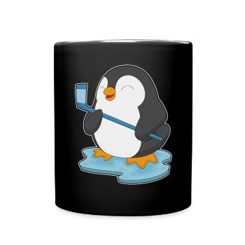 Pinguin Eishockey Eishockeyschläger - Tasse einfarbig - Schwarz - Vorne