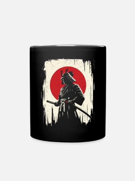 Samurai - Tasse einfarbig - Schwarz