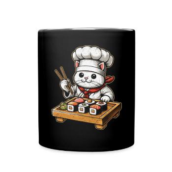 Sushi - Tasse einfarbig - Schwarz - Vorne