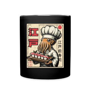 Sushi - Tasse einfarbig - Schwarz - Vorne