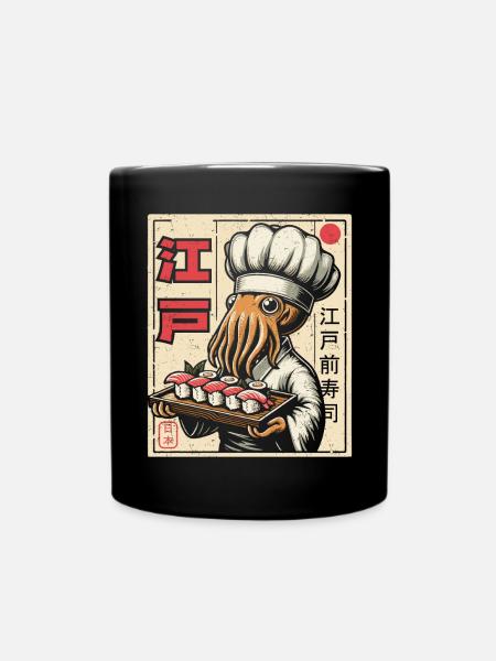 Sushi - Tasse einfarbig - Schwarz