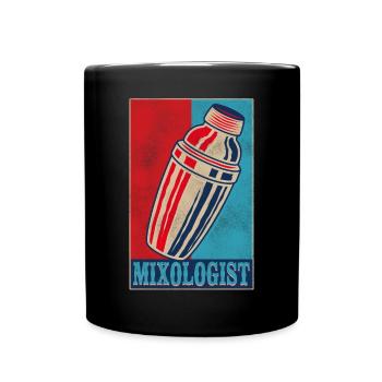 Bartender Mixologist Retro Vintage - Full Colour Mug - black - Front