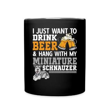 Schnauzer nain Chien Schnauzer - Mug uni - noir - Devant