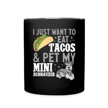 Schnauzer nain Chien Schnauzer - Mug uni - noir - Devant