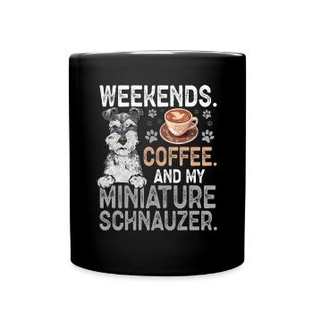 Schnauzer nain Chien Schnauzer - Mug uni - noir - Devant