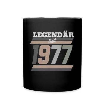 Legendär seit 1977 - Tasse einfarbig - Schwarz - Vorne