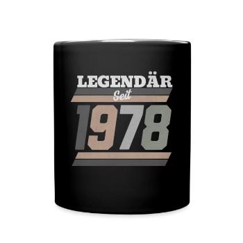 Legendär seit 1978 - Tasse einfarbig - Schwarz - Vorne