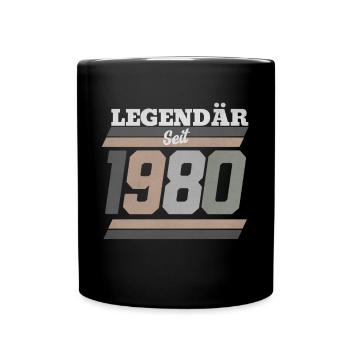 Legendär seit 1980 - Tasse einfarbig - Schwarz - Vorne
