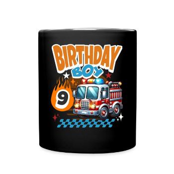 9e anniversaire des pompiers - Mug uni - noir - Devant