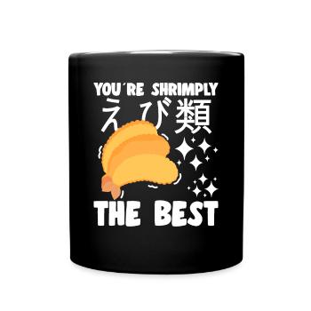 Amateur de sushis Crevettes Le Meilleur - Mug uni - noir - Devant