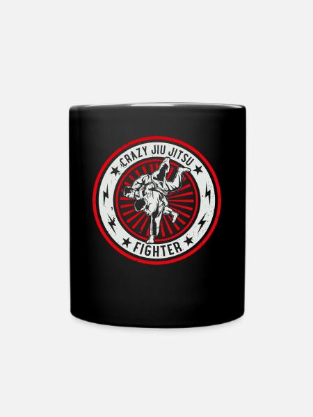 Crazy Jiu Jitsu Fighter - Jiu Jitsu martial arts B - Tasse einfarbig - Schwarz