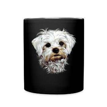 Maltese Little Maltese Dog Love Sweet Maltese - Full Colour Mug - black - Front