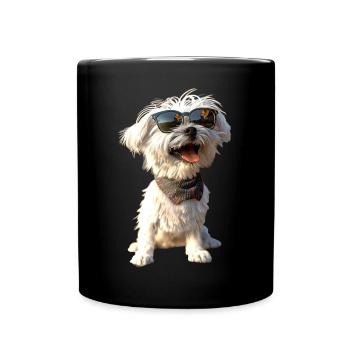 Maltese Little Maltese Dog Love Sweet Maltese - Full Colour Mug - black - Front