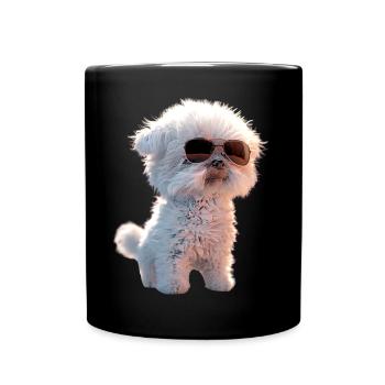 Maltese Little Maltese Dog Love Sweet Maltese - Full Colour Mug - black - Front