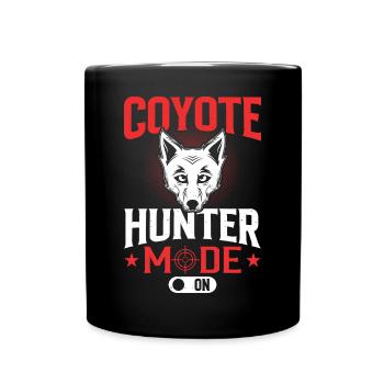 Coyote Hunting Yote - Full Colour Mug - black - Front